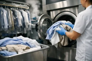 Cómo lavan la ropa en la tintorería profesional