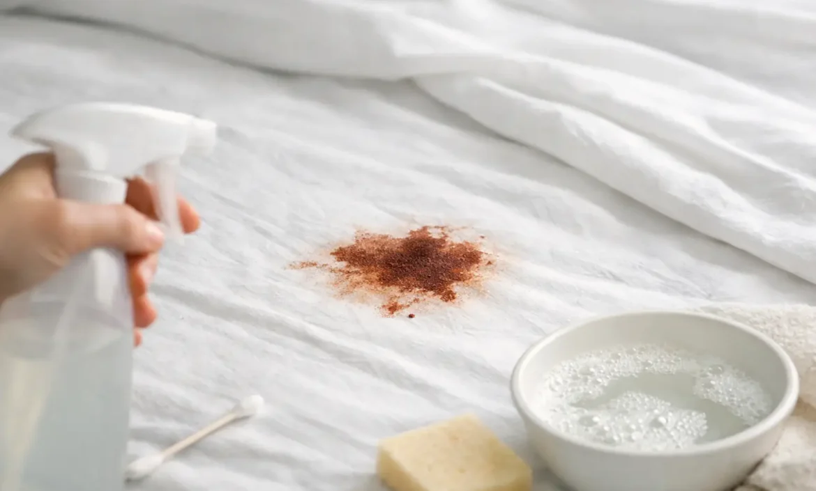 Cómo quitar mancha de sangre seca en sábanas