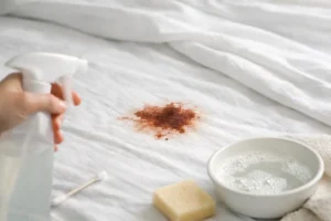 Cómo quitar mancha de sangre seca en sábanas
